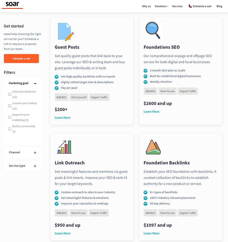 Precios de Soar